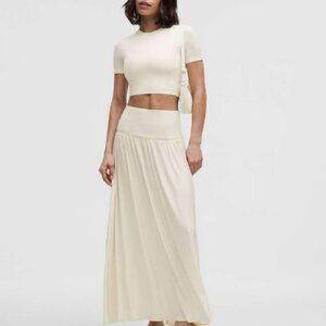 Like New Lululemon 2 in 1 Maxi Dress in Light Ivory  (XS)